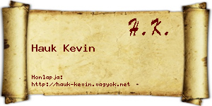 Hauk Kevin névjegykártya